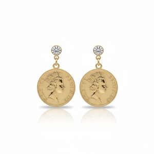 * MKD Double Royalty Queen Coin Earrings NEW